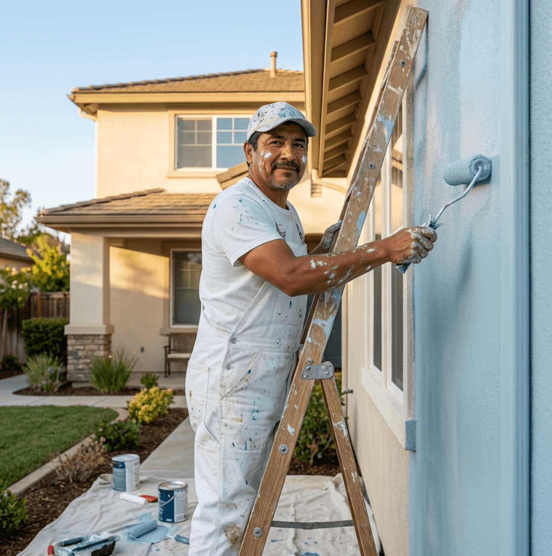 Expertos pintores muy eficientes